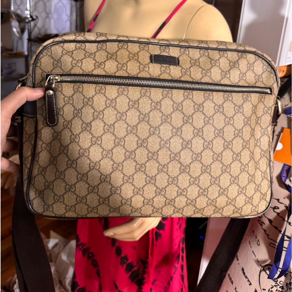 Gucci Gg Supreme sling cross-bag Unisex Large size - Picture 2 of 16